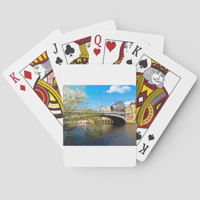 York City Lendal bridge with textured background Poker Cards (Back)