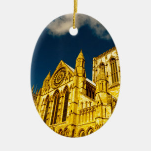 York city Minster enhanced Ceramic Ornament