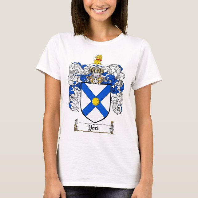 York Coat of Arms / York Family Crest T-Shirt (Front)