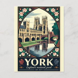 York England Retro Travel Poster Art Holiday Postcard