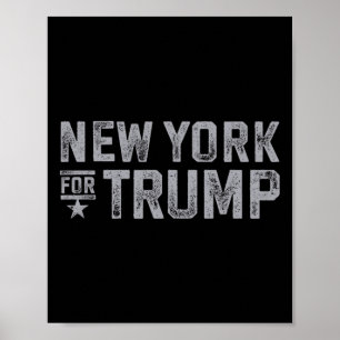 York For Trump 2024 New Yorkers Love Heart Trump  Poster