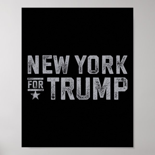 York For Trump 2024 New Yorkers Love Heart Trump  Poster (Front)