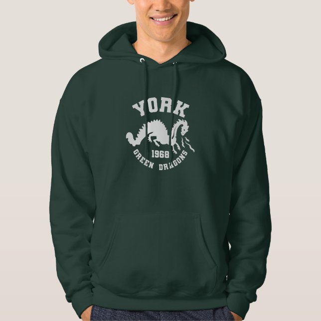 York Green Dragons 1968 Hooded Sweatshirt - Green (Front)
