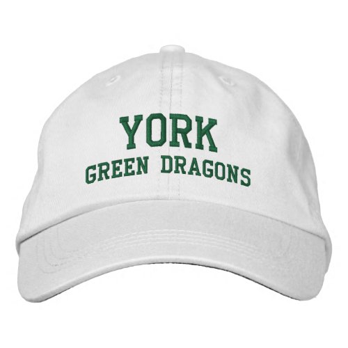 York Green Dragons Cotton Embroidered Baseball Cap