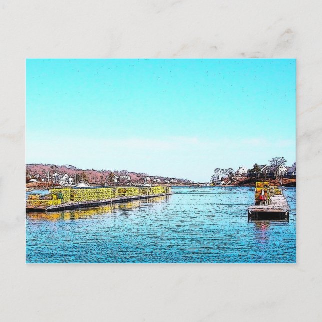 York Harbor, Maine Postcard (Front)