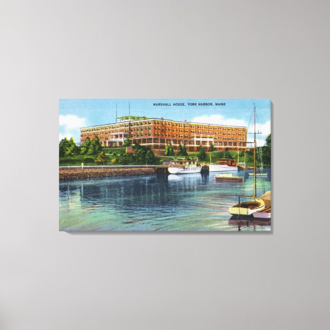 York Harbor View of the Marshall House Canvas Print (Front)