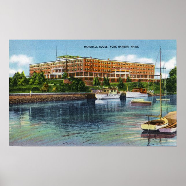 York Harbor View of the Marshall House Poster (Front)