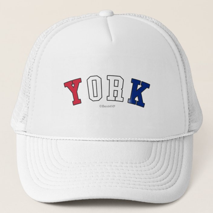 York in United Kingdom National Flag Colors Trucker Hat