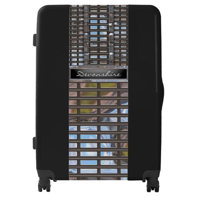 York Large Modern Pattern Elegant Monogram Luggage (Front)