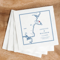 York Maine Map Elegant Wedding