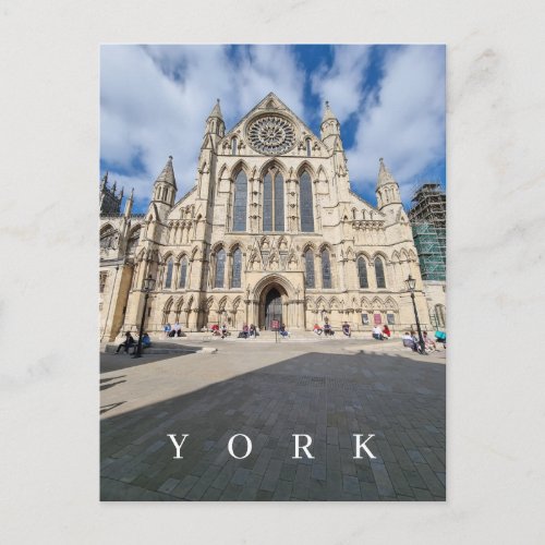 York Minster Cathedral view postcard