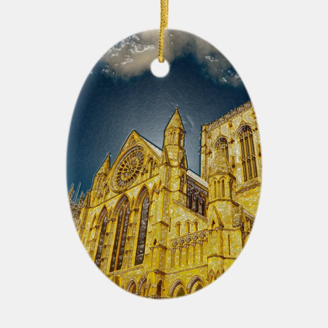 York Minster special effect Ceramic Ornament (Front)
