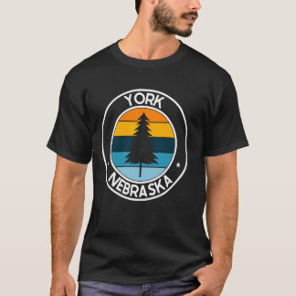York Nebraska NE USA City Pride Retro Sunset T-Shirt