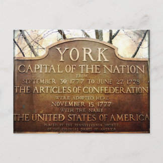 York Pennsylvania Nation's First Capital Postcard