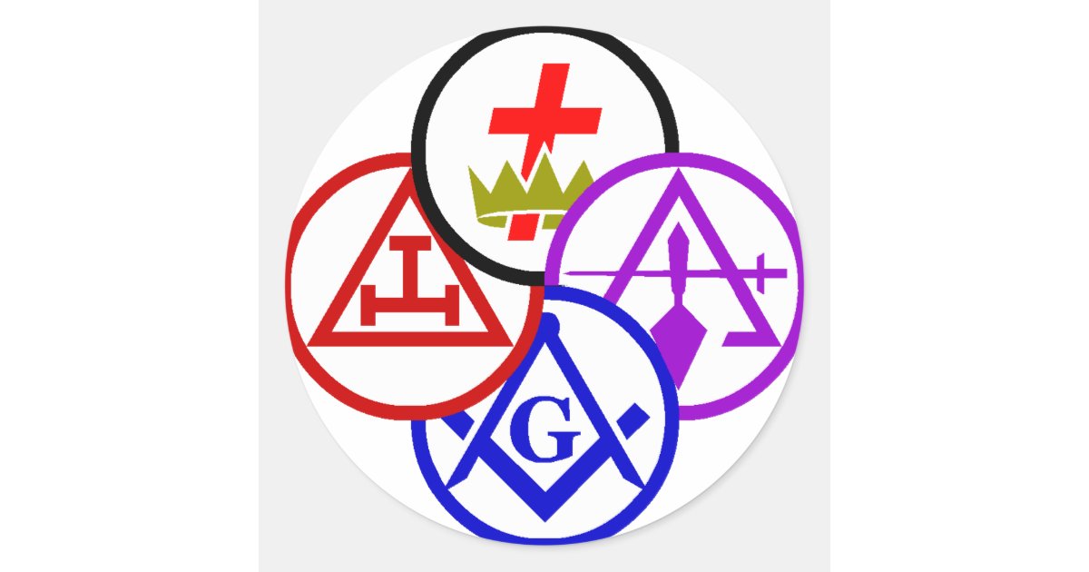 York Rite Decal York Rite Bodies Pinwheel Logo Sticker | Zazzle