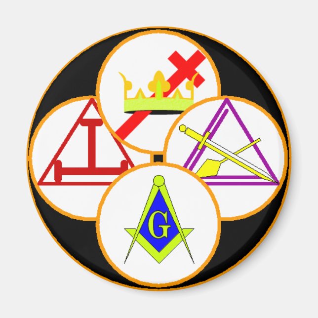 York Rite Mason Magnet (Front)