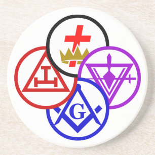 York Rite Pinwheel Drink Coaster