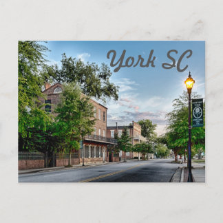 york south carolina postcard
