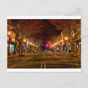 york south carolinawhite rose city christmas light holiday postcard
