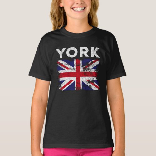 York UK Flag England Souvenir T_Shirt