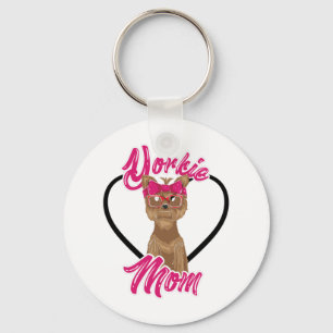 Yorki Mom Keychain