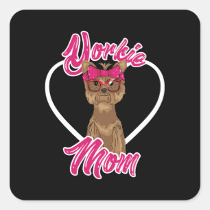Yorki Mom Square Sticker
