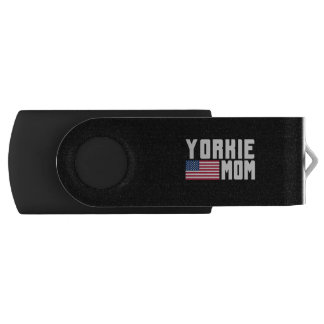 Yorkie American Flag Mom Flash Drive