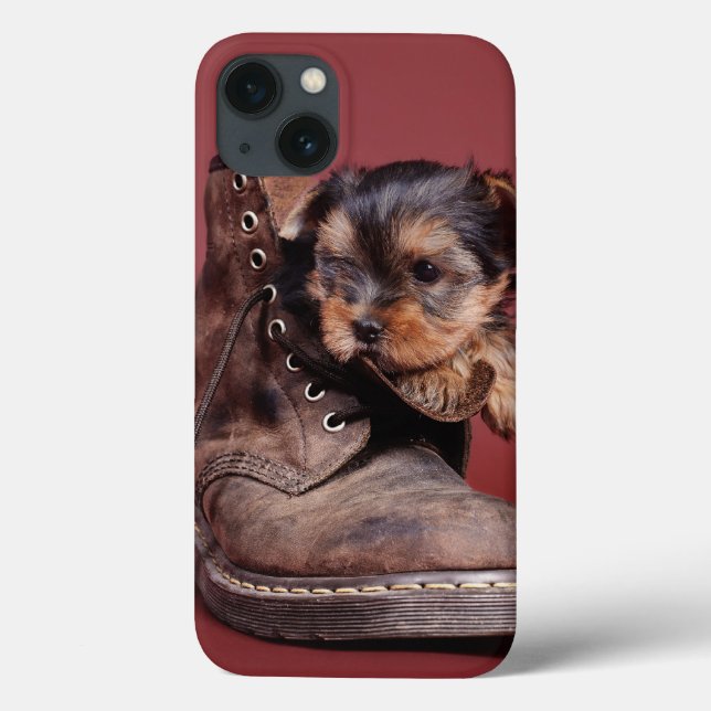Yorkie and boot Case-Mate iPhone case (Back)