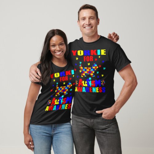 Yorkie Autism Awareness Gift T_Shirt