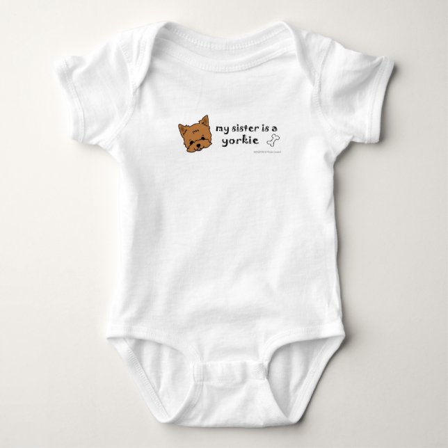yorkie baby bodysuit (Front)
