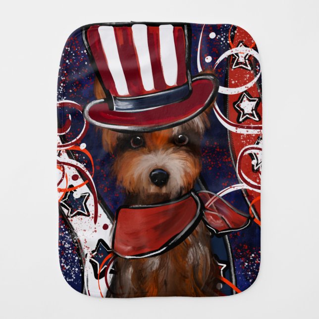 YORKIE             BABY BURP CLOTH (Front)