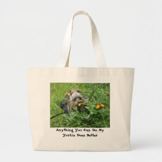 Yorkie Bag- A Yorkie Does it Better Large Tote Bag
