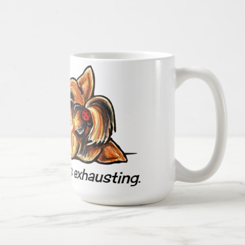 Yorkie Being Adorable Off_Leash Art Coffee Mug