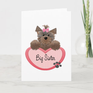 Yorkie Big Sister Card