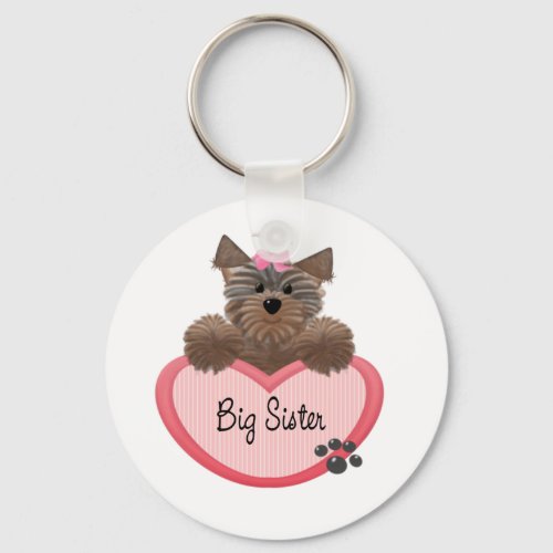 Yorkie Big Sister Keychain