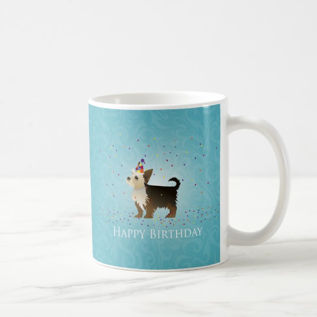Yorkie Birthday Design Coffee Mug (Right)