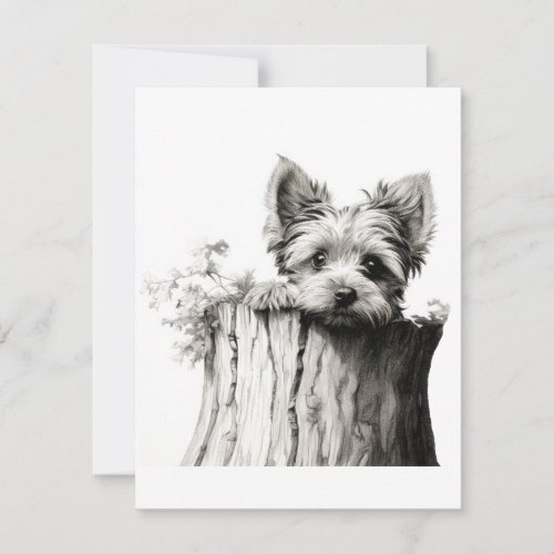 Yorkie Blank Note Cards