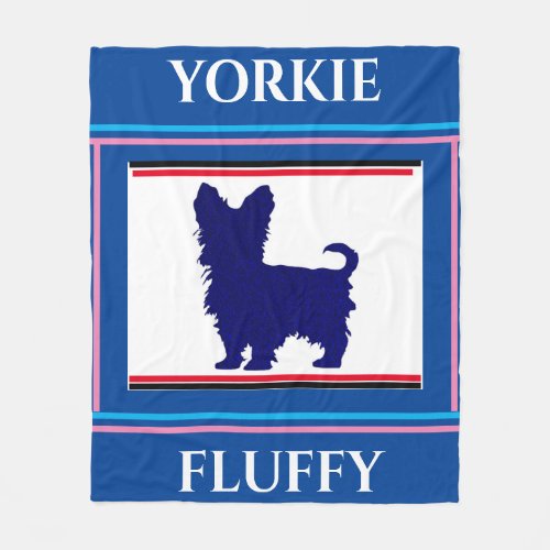 Yorkie blanket Personalized name Fleece Blanket