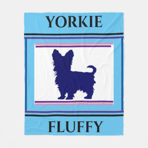 Yorkie blanket. Personalized name. Fleece Blanket