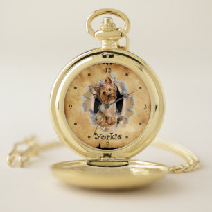 Yorkie Breaks Through Paper Bag Clock! ~ Pocket Watch