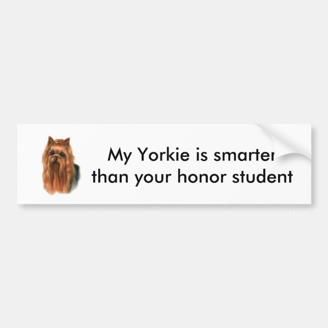 Yorkie bumper sticker (Front)
