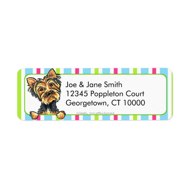 Yorkie Candy Stripes Label (Front)