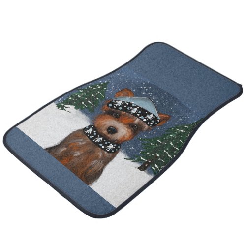 Yorkie  car floor mat