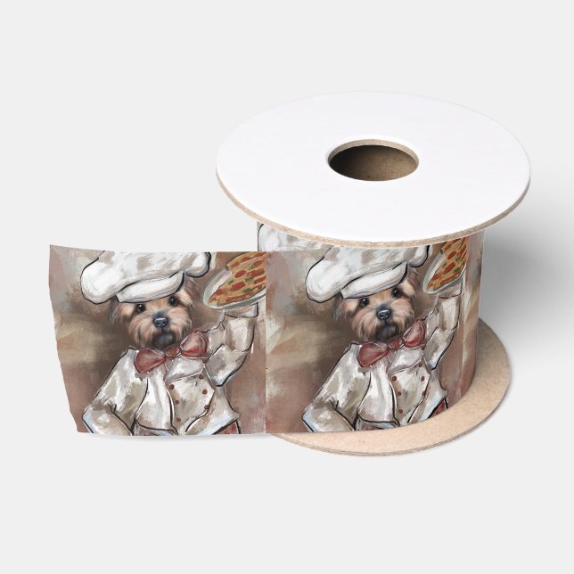 Yorkie Chef Satin Ribbon (Spool)