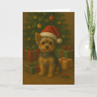 Yorkie Christmas Card