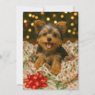 Yorkie Christmas Card