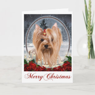 Yorkie Christmas Card