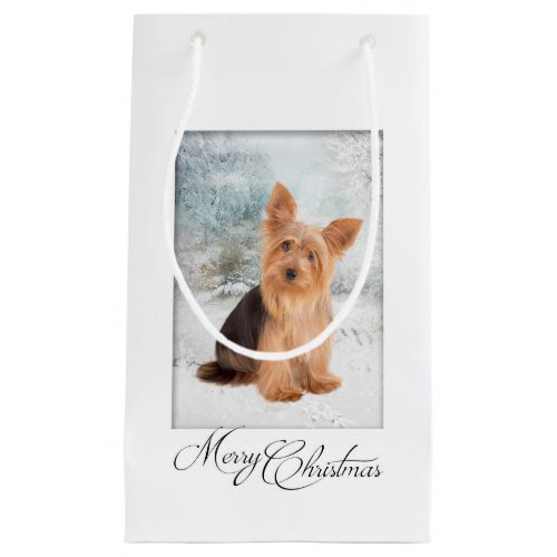 Yorkie Christmas Gift Bag