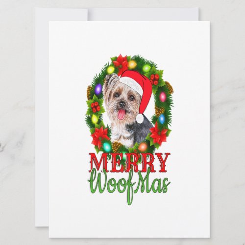 YORKIE CHRISTMAS MERRY WOOFMAS Dog Lover Yorkshire