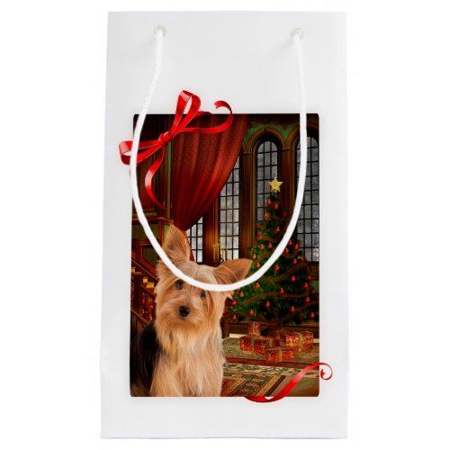 Yorkie Christmas Small Gift Bag